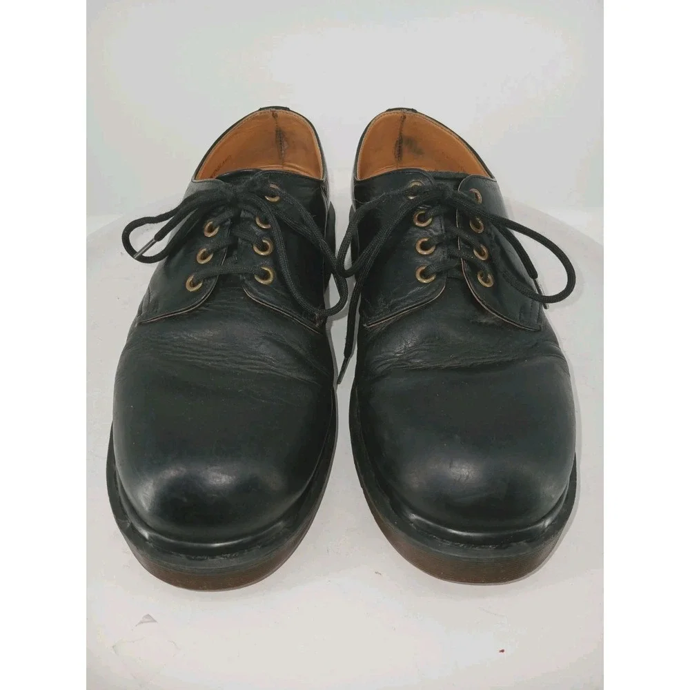 Vintage Dr Martens Shoes Mens US 10 Black Leather Oxfords England  C131